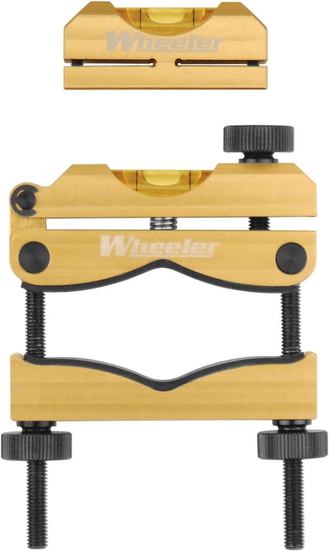 Wheeler Engineering Professional Reticle Leveling System with Heavy-Duty Construction, Universal Design and Storage Case for Gunsmithing and Maintenance, Bronze/Black