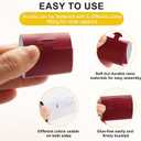 Polymer Material Reusable Napkin Band, Glue-Free Tear-Proof Water Resistant Oil-Proof Napkin Bands Set of 200(Front Burgundy Color and Back White), 6 Adjustable Sizes Napkin Rings