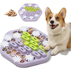 MEWOOFUN Dog Puzzle Toy for Smart Dogs, Level 3 Enrichment Toys for Pets IQ Training, Cat Slow Feeder Interactive Toys Cat Treat Puzzle for All Breeds (Two-Color Feeder)