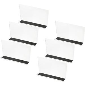 PATIKIL 12 Pack Shelf Dividers for Closet Organization, 7.9x1.57x4.7 Acrylic Magnetic Closets Separator Kitchen Cabinet Shelves Under Bed Blocker for Bedroom Kitchen Office, Clear