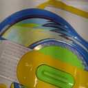 deAO Guitar and Microphone Set for Kids, Adjustable Height Microphone with Stand 8 Music Cord Keys Songs String Bar Colorful Light, Karaoke Toys Pretend Play Guitar Gift for Boy Girls Toddlers(Blue)