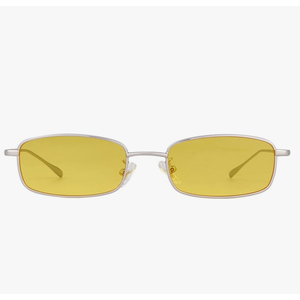 ADE WU Small Narrow Rectangle Sunglasses Womens Mens Retro Y2k 80s 90s UV400 Sunnies