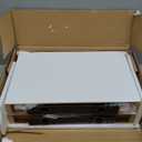 vidaXL Modern Floating Wall Shelf White | Honeycomb MDF and Metal Frame | Ideal for Books, Awards, Collectibles | Dimensions: 31.5"x9.3"x1.5"