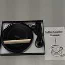 Smart Coffee Warmer, BESTINNKITS Auto On/Off Gravity-Induction Mug Warmer for Office Desk Use, Candle Wax Cup Warmer Heating Plate (Up to 131F/55C) (Black)