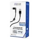 Zgear Lightning/USB 90 Degree Fast Charge Braided Cable with EnduraTech