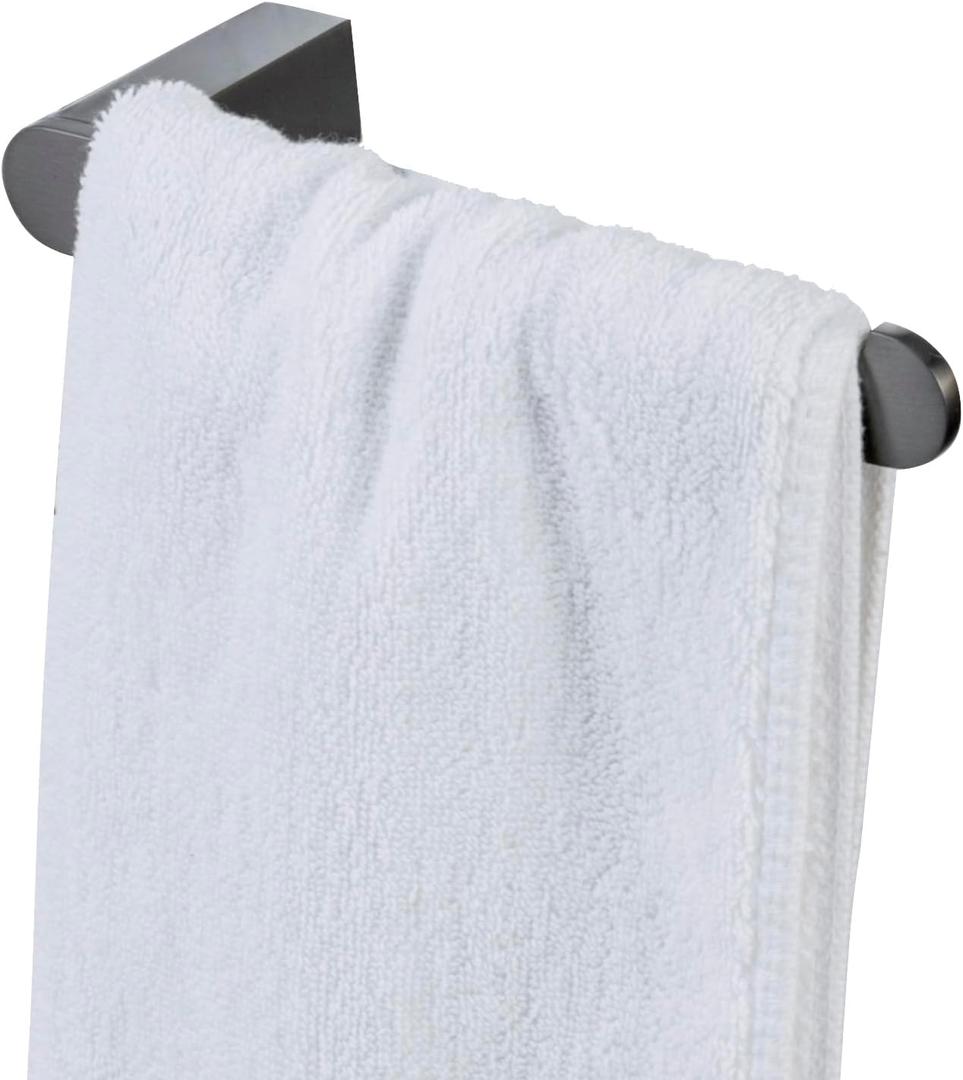 MyGift 7.9 Inch Gunmetal Hand Towel Holder Rack, Wall Mounted Premium Hotel Series Dark Gray Metal Hook for Hanging Hand Drying Towels, Bathroom Hand Towel Ring (Black)