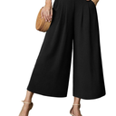 Lepunuo Womens Summer Flowy Wide Leg Pants Matching Sets Vacation Beach Travel Outfits (Medium)
