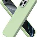 ORNARTO Compatible with iPhone 16 Pro Max Case 6.9", Slim Liquid Silicone 3 Layers Soft Gel Rubber Shockproof Protective Cover with Anti-Scratch Microfiber Lining-Matcha
