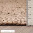 RAJRANG Round Jute Rug 5ft - Natural Reversible and Vintage Beige Braided Area Rug for a Touch of Handwoven Elegance