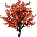 Mandy's Coral Artificial Baby’s Breath Flowers Bundles Silk Gypsophila with Bendable Stems for Fall Centerpiece Wedding Decor and Table Arrangements