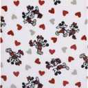 NoJo Disney Mickey Mouse & Minnie Mouse Red, Gray, and White Valentine Hearts Super Soft Plush Baby Blanket