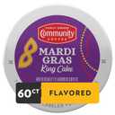 Community Coffee Mardi Gras King Cake Flavored, 60 Single-Serve Keurig K-Cup Pods, Medium Roast, 60 Count (Pack of 1) (EXP 12/01/26)