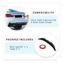 F36 Trunk Spoiler Carbon Fiber Pattern PSM-Style Compatible with (2014-2020) 4-Series F36 Gran Coupe 4-Door ABS Gloss Surface