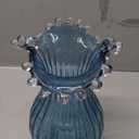 8inch Blown Glass Bubble Vase Collection Modern Art Flower Vase Decoration for Home Decor Living Room,Office,Centerpiece,Table and Wedding,Blue