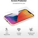 Compatible with iPhone Cover 13 Case Silicone with Screen Protector - Pink