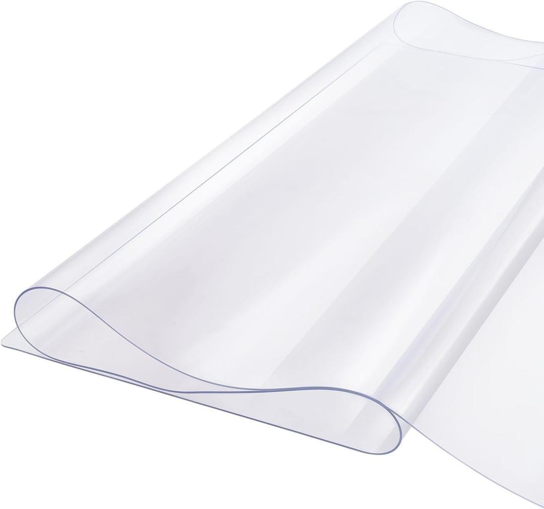 PVC Table Protector 24x96 Inch Clear Plastic Desk Protector 1.5mm Thick