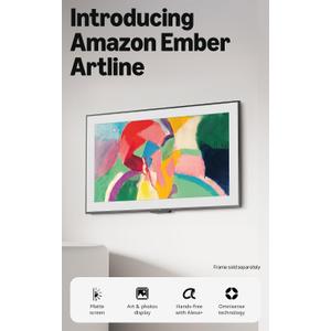 Amazon Ember Artline 65" with Fire TV (newest model), 4K Ultra HD QLED smart TV with free art and photos, anti-glare display, custom frames, Dolby Vision, find shows faster with Alexa+ - No Frame