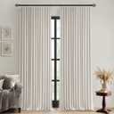 MIULEE Birch Pinch Pleated 100% Blackout Linen Curtains for Bedroom, Room Darkening Memory Trained Light Blocking Window Curtains 84 inches Long for Living Room, Black Out Pleat Drapes, 2 Panels