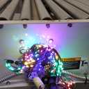 30+ Modes Coated Christmas Tree Lights Indoor with Remote - 7Ft x 12 Lines 312 LED Cascading Twinkle Lights Ring for Christmas Tree, Smart App Outdoor Waterproof for 6.5 7 7.5 Ft Xmas Tree (Warm White to Multicolor)