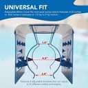 TonGass Universal Fit Pool Pump Motor Cover 13.1" x 8.5" x 8.3" Adjustable Motor Cover for 1/3 Hp to 2 Hp Motors Hard Plastic Covers for Pump Motors Top and Sides - Blue