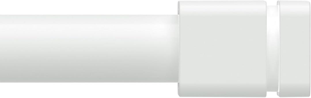 White Curtain Rods for Windows 48 to 84,Adjustable 1 Inch With Brackets, Heavy Duty Modern Window Rods for Living Room,Bedroom(30 to 90")
