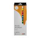 Daler Rowney Simply Acrylic Paint Set - 8 Acrylic Paint Tubes for Student Artists of all Ages - Vibrant Smooth Acrylic Paint Colors - 12ml Acrylic Paints for Canvas Paper and More