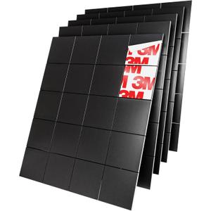 X-bet MAGNET Hyper-Sticky Magnets with Adhesive Backing - Strong Magnetic Squares for Whiteboard, Fridge, Crafts - Easy to Cut Stickers for Planning and Organization - 110pcs (0.8x0.08", 110 pcs Black)