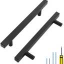 Ravinte Black Cabinet Handles 15 Pack 5 inch Matte Black Square Cabinet Pulls Kitchen Hardware Modern Pulls 7-3/8 inch Overall Length Kitchen Drawer Handles