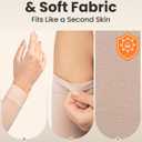 KEMFORD Lymphedema Compression Arm Sleeves for Women - 15-20 mmHg, With Silicone Grip, 1 Pair, Beige, L - Arm Support for Swelling & Edema