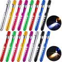 Tuanse 16 Pack Pen Light Nurse LED Penlight Pen Lights for Nurses Pupil Penlight with Pupil Gauge Reusable for Nurse Students Doctors Daily Use(Assorted Color)