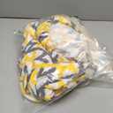 Stretchy Parson Chair Slipcovers for Dining Room Chair seat Covers Chair Protectors for Party Pet Protection Universal Fit Soft Polyester (Set of 6, Yellow Gray Geometric)