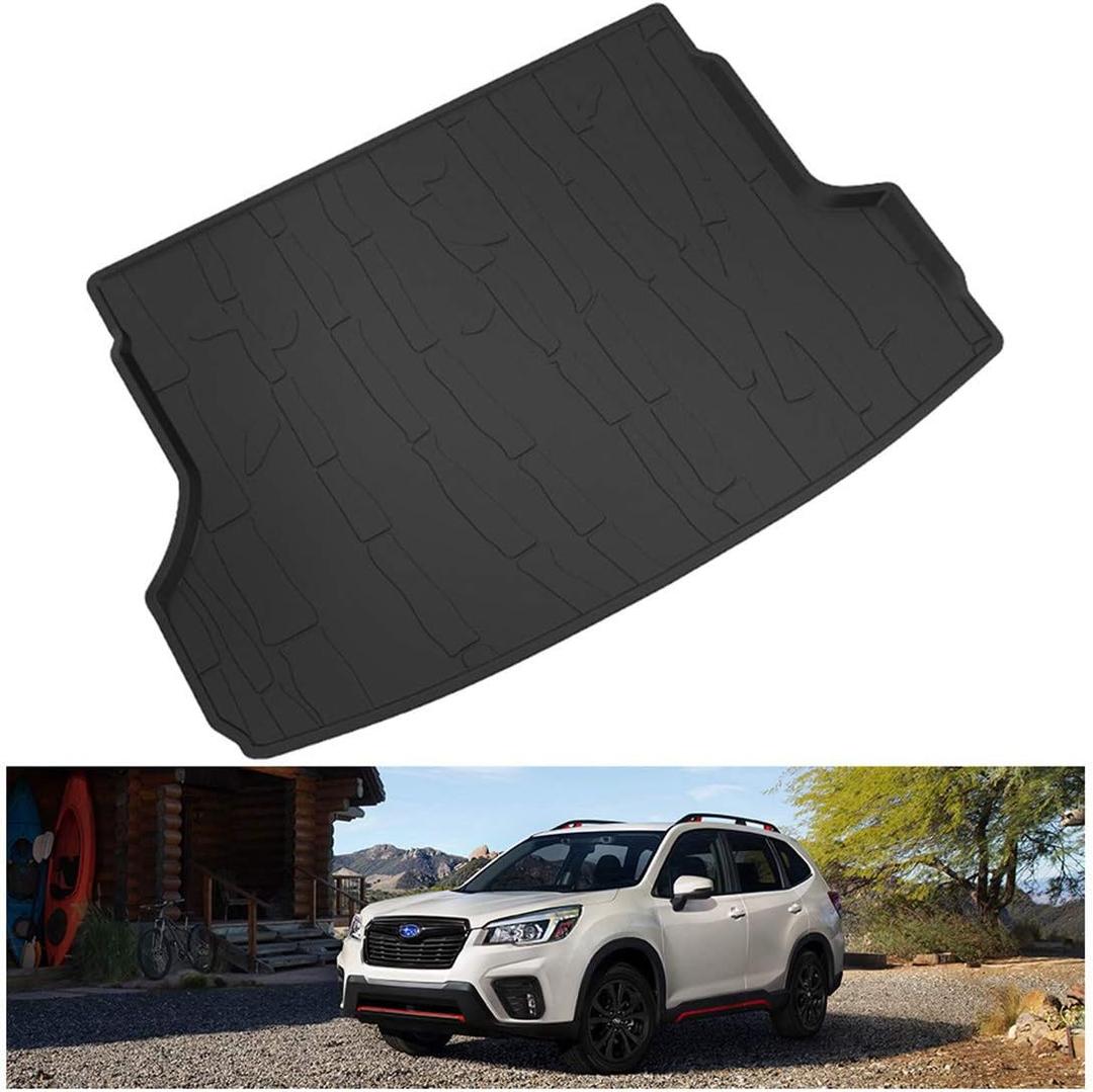 KIWI MASTER Cargo Trunk Mat for 2019-2025 Subaru Forester OEM Replacement J501SSJ300 All Weather Tray Mat TPE Slush Liner Black