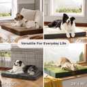 Bedsure XL Dog Beds Large Sized Dog -Comfy Flat Extra Large Pet Beds with Removable Washable Cover, Orthopedic Egg Crate Foam Mat, Suitable for Pet Up to 100 lbs (Black)