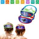 Kids Swim Goggles Age 3-8, Toddler Goggles No Hair Pull,Child Swimming Mask Fabric Strap