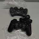 2 Pack Wireless Controller for PS3, Compatible with Playstation 3, with 2 Charging Cables - Black