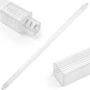 24‑Inch Clear Spring‑Loaded Towel Bar, Replacement Rod for Ceramic Holders