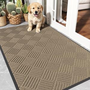 Front Door Mat 3'x5', Heavy Duty Non-Slip Indoor Outdoor Doormat