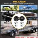 Redants 2 Sets 2000lbs Trailer Hub Kit 5 Lug 4.5", Pre-Installed and Lubricated 54.5 Trailer Axle Kit for 2000lbs 1-1/16'' Trailer Axles, Boat Trailer Hubs 5 Lug(only for Straight Spindle)