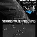 iCreek Men's Packable Rain Pants Waterproof Lightweight Over Pants Windproof Outdoor Pants for Fishing Golf Hiking (Black, XXXL)