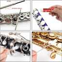 Flute Care Kit - Complete Set Including Brush, Swab, Rod, Screwdriver, Grease, Gloves & Cloth (White)