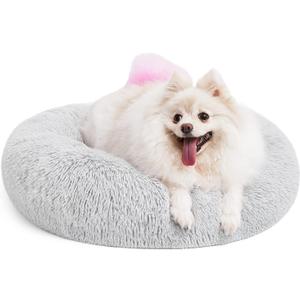 MIXJOY Orthopedic Dog Bed Comfortable Donut Cuddler Round Pet Beds Ultra Soft Washable Dog and Cat Cushion (20''/23''/30'') (23'', Grey)