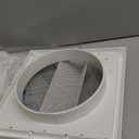 Funmit 6" Louvered Vent Cover 8" x 8" Oversize Outside Dimensions for 6 inches Dia Exterior Wall Vent Hood Outlet Airflow Vent Dryer Air Vent (White)