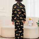 Umeyda Boys Pajamas Sets Long Sleeve Sleepwear 2 Piece Pjs Set (11-12 Years, Black Pizza)