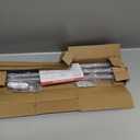 32-48 Inch Silver Curtain Rod Set With Brackets and Decorative Blackout Metal Rods