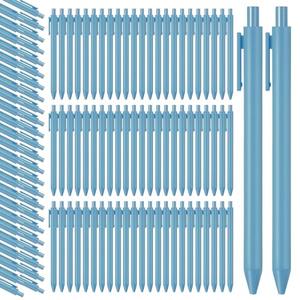 Fulmoon 50 Pcs Ballpoint Pens Bulk Retractable Comfortable Writing Pens Cute Christmas Back to School Supplies in Medium Point 1.0 mm for Teacher Student Baby Shower (Light Blue)