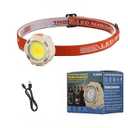 Multi-Shape Headlamp 180 Adjustable Hat Clip Light - C Shape Rechargeable Work Light, Hands-Free Headlamp for Camping, Outdoor Activities, Workers and Night Runners (Rond-C)