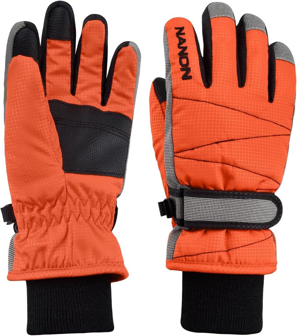 TRIWONDER Kids Ski Snow Gloves Water-Resistance Windproof Winter Cold Weather Gloves for Boys Girls Warm Thermal Snowboard Mittens (6-7 years old)