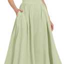 Womens Corset Dress Sexy Thigh Spaghetti Strap Bustier Cocktail Dress Low Cut Boho Formal Dresses with Pockets (Green, L)