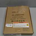 Homemory Flameless Candles with Embedded Star String Fairy Lights, Battery Operated Candles with Remote Control and Timer, Flickering LED Candle for Fall Pumpkin Decorations, Amber Gold, Set of 9