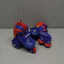 Kids Roller Skates for Beginners - ZOOBLISS Toddler Roller Skates for Boys and Girls Ages 3-7 with Light-Up Wheels & 4 Adjustable Sizes, Tri-Wheel Training Skates for Kids (XS-Small(8C-10.5C US), Racing Blue)